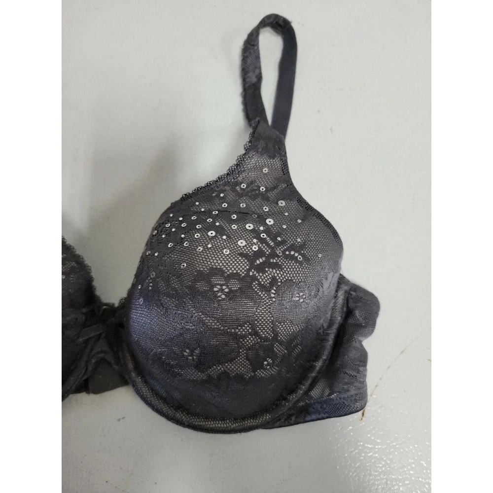 Victoria Secret Bra lace Gray Sz 34D